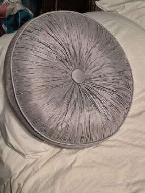 Source Unknown Round Pleated Accent Pillow - Light Gray